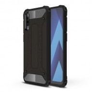 Heavy Duty Rugged Hybrid Phone Case (Plastic + TPU) for Samsung Galaxy A70 - Black