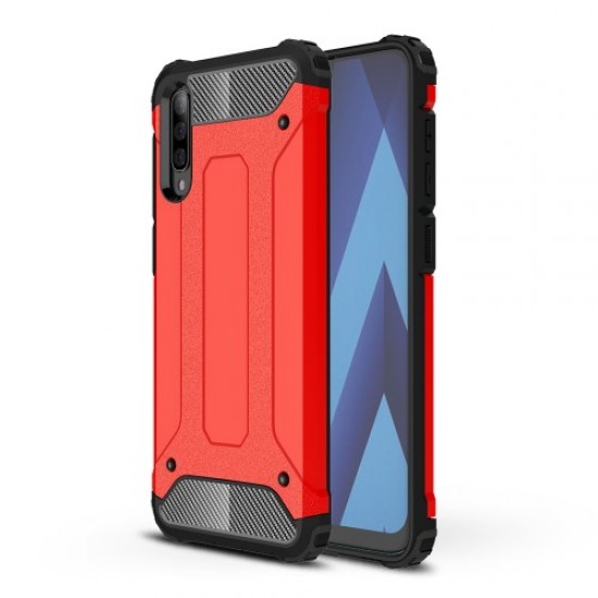Tough Armor Υβριδική Θήκη Σιλικόνης TPU σε Συνδυαμό με Πλαστικό για Samsung Galaxy A70 - Κόκκινο Samsung Θήκες Κινητών