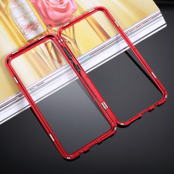 Μεταλλική Μαγνητική Θήκη 360 μοιρών (Detachable Metal Frame) για Samsung Galaxy A50 - Κόκκινο