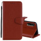 Litchi Skin Wallet Leather Stand Case for Samsung Galaxy A50 - Brown Samsung Cases Mobile