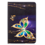 Tablet Case for iPad mini (2019) 7.9 inch Pattern Printing PU Leather Wallet Stand Shell - Golden Butterflies
