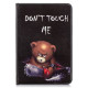 Tablet Case for iPad mini (2019) 7.9 inch Pattern Printing PU Leather Wallet Stand Shell - Brown Bear and Warning Words Apple Cases Tablet