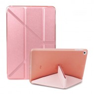 Multi-fold PU Leather Tablet Case Stand Cover for iPad mini (2019) 7.9 inch / mini 4 - Pink