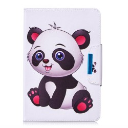 Pattern Printing Universal Magnetic Leather Stand Case for 10-inch Tablet PC - Panda Pattern