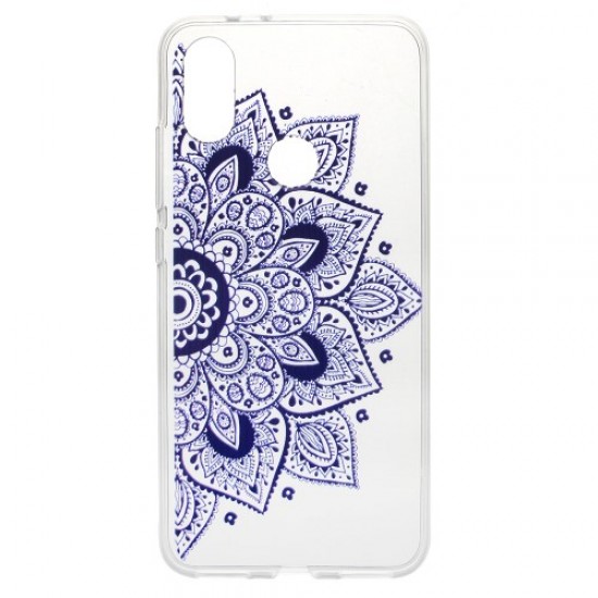 Pattern Printing TPU Mobile Case Cover for Xiaomi Mi 8 (6.21-inch) - Blue Lotus XIAOMI Cases Mobile
