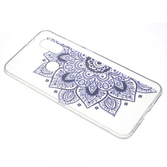 Pattern Printing TPU Mobile Case Cover for Xiaomi Mi 8 (6.21-inch) - Blue Lotus XIAOMI Cases Mobile