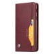 Auto-absorbed Leather Stand Wallet Cellphone Case with Card Slots for Xiaomi Pocophone F1 / Poco F1 (India) - Wine Red XIAOMI Cases Mobile