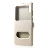 Δερμάτινη Θήκη Βιβλίο Smart Cover με Βάση Στήριξης για Huawei Y7 Pro (2019) / Enjoy 9 - Χρυσαφί