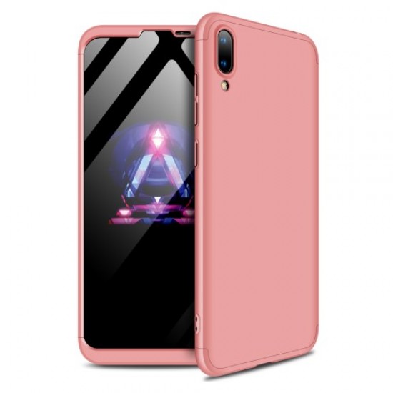 GKK Detachable 3-Piece Matte Hard PC Case for Huawei Y7 Pro (2019) - Rose Gold Huawei Cases Mobile