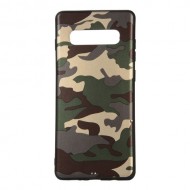 Camouflage Pattern TPU Mobile Phone Shell for Samsung Galaxy S10 Plus - Green