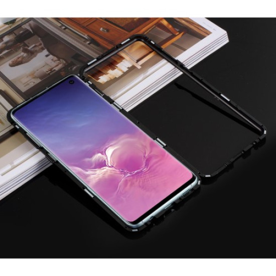 Μεταλλική Μαγνητική Θήκη 360 μοιρών (Detachable Metal Frame) για Samsung Galaxy S10 - Μαύρο Samsung Θήκες Κινητών