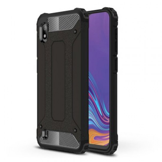 Heavy Duty Rugged Hybrid Phone Case (Plastic + TPU) for Samsung Galaxy A10 - Black Samsung Cases Mobile