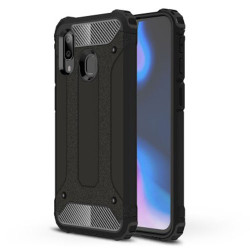 Tough Armor Υβριδική Θήκη Σιλικόνης TPU σε Συνδυαμό με Πλαστικό για Samsung Galaxy A40 - Μαύρο