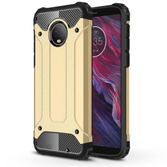 Heavy Duty Rugged Hybrid Case (PC + TPU) for Motorola Moto G6 Plus - Gold Motorola Cases Mobile