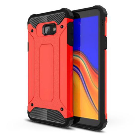 Hybrid Plastic + TPU Armor Guard Phone Cover for Samsung Galaxy J4+ - Red Samsung Cases Mobile