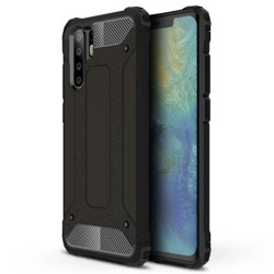 Tough Armor Υβριδική Θήκη Σιλικόνης TPU σε Συνδυαμό με Πλαστικό για Huawei P30 Pro - Μαύρο