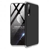 GKK Detachable 3-Piece Matte Hard PC Case for Huawei P30 - Silver / Black