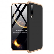 GKK Detachable 3-Piece Matte Hard PC Case for Huawei P30 - Gold / Black