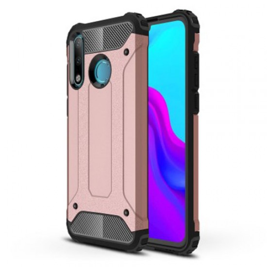 Heavy Duty Rugged Hybrid Back Cover (Plastic + TPU) for Huawei P30 Lite - Rose Gold Huawei Cases Mobile