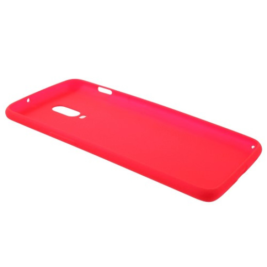 Skin-touch Matte TPU Jelly Phone Accessory Casing for OnePlus 6T - Red OnePlus Mobile Cases