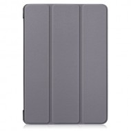 Δερμάτινη Θήκη Βιβλίο Tri-Fold με Βάση Στήριξης για Lenovo Tab E10 TB-X104F - Γκρι