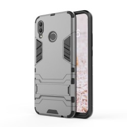 Υβριδική Θήκη Συνδυασμού Σιλικόνης TPU και Πλαστικού με Βάση Στήριξης για Huawei nova 3 - Γκρι