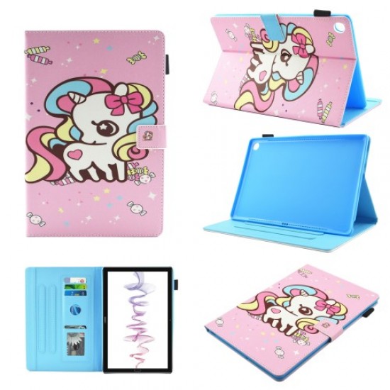 Multifunction Pattern Printing Leather Stand Tablet Case for Huawei MediaPad M5 10/M5 10 (Pro) - Unicorn and Sweets Huawei Tablets Case