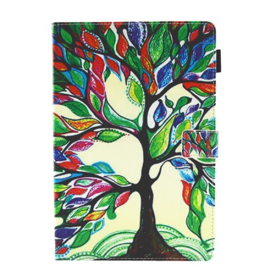 Multifunction Pattern Printing Leather Stand Tablet Cover for Huawei MediaPad M5 10/M5 10 (Pro) - Colorful Tree Huawei Tablets Case