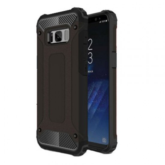 Armor Guard Plastic + TPU Hybrid Case for Samsung Galaxy S8 - Black Samsung Cases Mobile