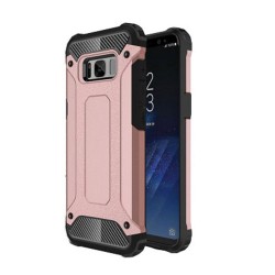 Tough Armor Υβριδική Θήκη Σιλικόνης TPU σε Συνδυαμό με Πλαστικό για Samsung Galaxy S8 Plus - Ροζέ Χρυσαφί