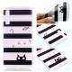 Pattern Printing Soft TPU Phone Cover for Samsung Galaxy A7 (2018) A750 - Stripe and Cat Samsung Cases Mobile