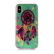 Pattern Printing Matte Surface IMD TPU Phone Case for iPhone XS/X 5.8 inch - Dream Catcher