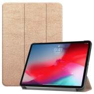 Tri-fold Stand PU Leather Smart Cover for iPad Pro 11-inch (2018) - Gold