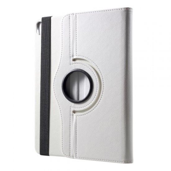 Litchi Texture 360 Degree Rotary Stand Leather Shell for iPad Pro 12.9-inch (2018) - White Apple Cases Tablet