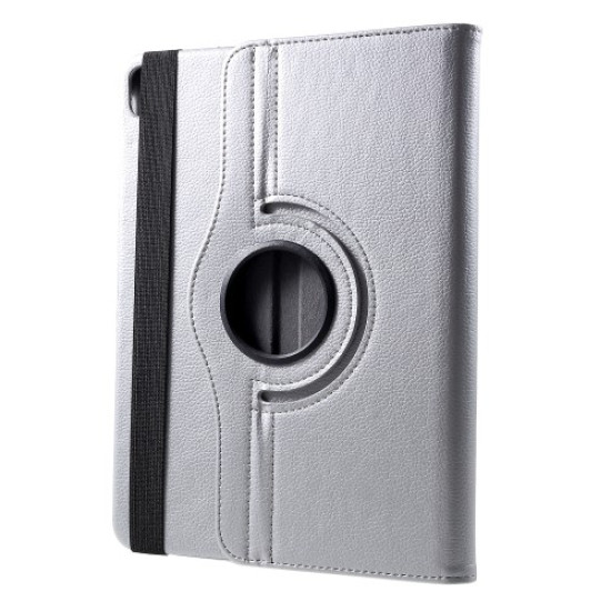Litchi Texture Leather Tablet Case with 360 Degree Rotary Stand for iPad Pro 12.9-inch (2018) - Silver Apple Cases Tablet