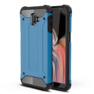 For Samsung Galaxy J6+ / J6 prime Armor Guard Plastic + TPU Hybrid Shell Case - Baby Blue