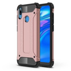 Tough Armor Υβριδική Θήκη Σιλικόνης TPU σε Συνδυαμό με Πλαστικό για Huawei Y7 Pro (2019) / Enjoy 9 - Ροζέ Χρυσαφί