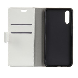 Pattern Printing PU Leather Phone Casing with Card Slots for Huawei Enjoy 9 / Y7 Pro (2019) - Black Wolf