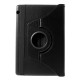 Litchi Skin Leather Cover with Rotating Stand for Huawei MediaPad T5 10 - Black Huawei Tablets Case