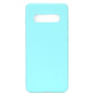 Soft Matte TPU Gel Mobile Phone Cover for Samsung Galaxy S10 - Cyan