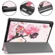 For Huawei Mediapad C5 10 / M5 Lite 10 Pattern Printing Leather Tri-fold Stand Tablet Case - Colorful Butterfly Girl Huawei Tablets Case