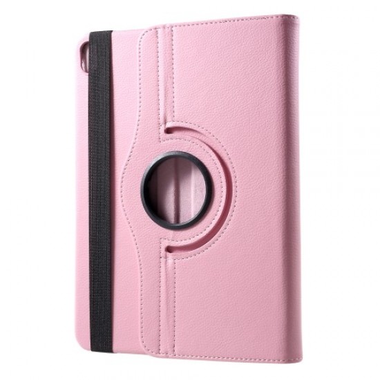 Litchi Grain Leather Case with 360 Degree Rotary Stand for iPad Pro 11-inch (2018) - Pink Apple Cases Tablet