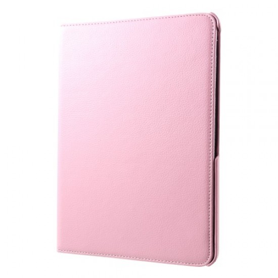 Litchi Grain Leather Case with 360 Degree Rotary Stand for iPad Pro 11-inch (2018) - Pink Apple Cases Tablet