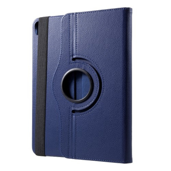 Litchi Grain 360 Degree Rotary Stand Leather Case Cover for iPad Pro 11-inch (2018) - Dark Blue Apple Cases Tablet