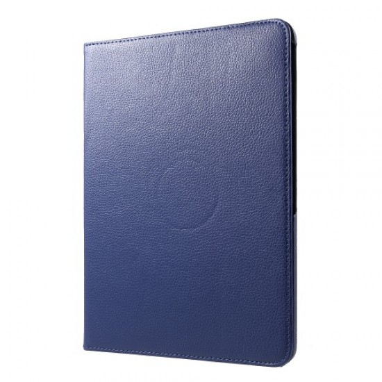Litchi Grain 360 Degree Rotary Stand Leather Case Cover for iPad Pro 11-inch (2018) - Dark Blue Apple Cases Tablet