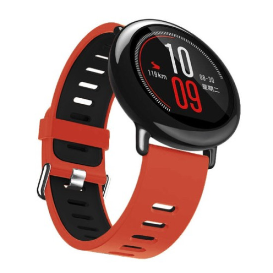 Two-tone Silicone Watch Strap Replacement for Xiaomi Huami Amazfit - Red / Black Gadgets - Toys - Hobby