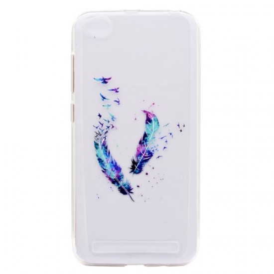 Ultra-thin Patterned Soft TPU Back Phone Case for Xiaomi Redmi 5A - Colorful Feathers XIAOMI Cases Mobile