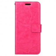 BTRCASE Crazy Horse Wallet Leather Stand Case for Samsung Galaxy A8 Plus (2018) - Rose
