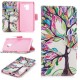 Patterned PU Leather Stand Phone Accessory Case for Samsung Galaxy A8 Plus (2018) - Colorized Tree Samsung Cases Mobile