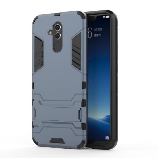 Cool Guard PC TPU Hybrid Cellphone Casing with Kickstand for Huawei Mate 20 Lite - Dark Blue Huawei Cases Mobile